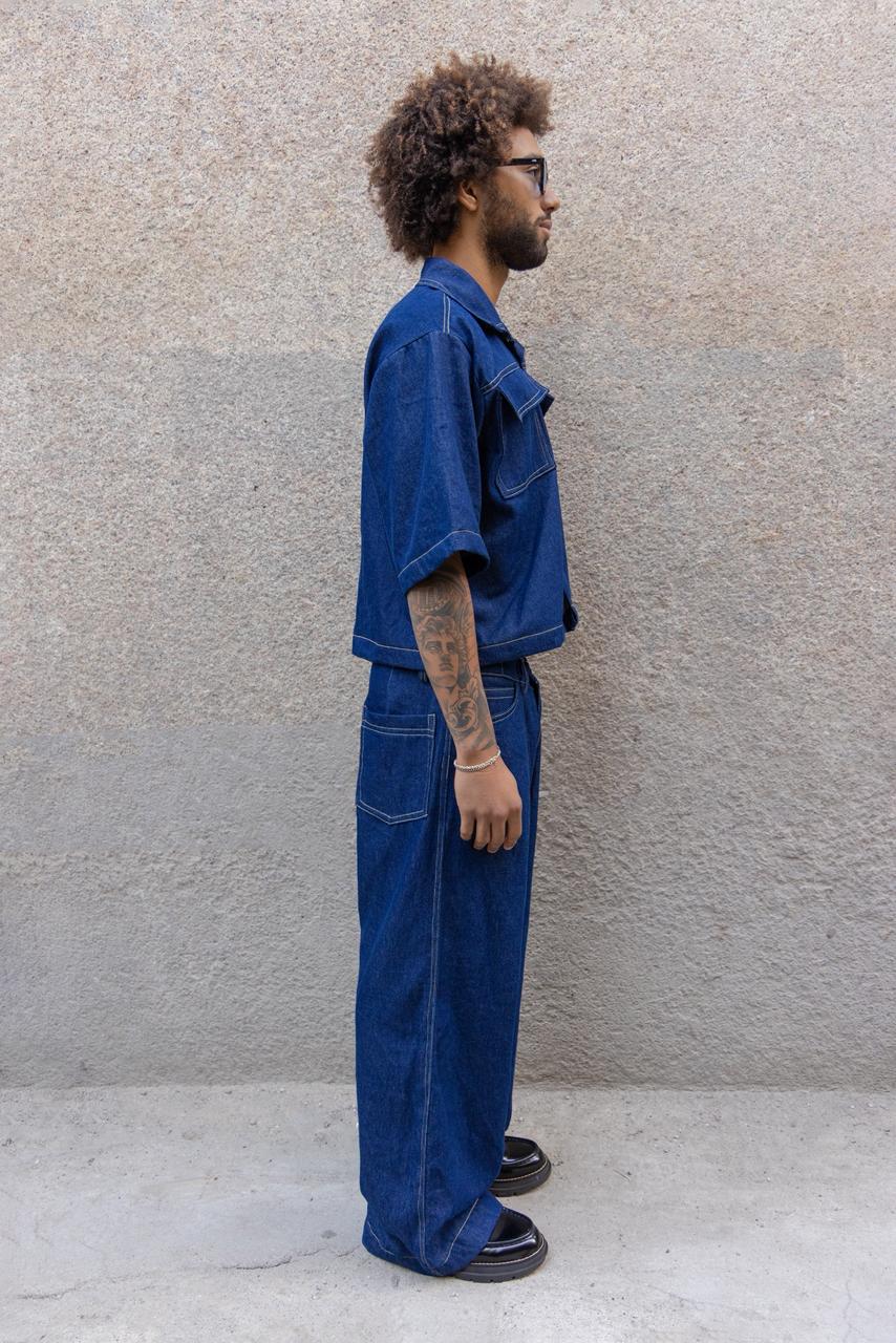 Calça jeans wide Milano