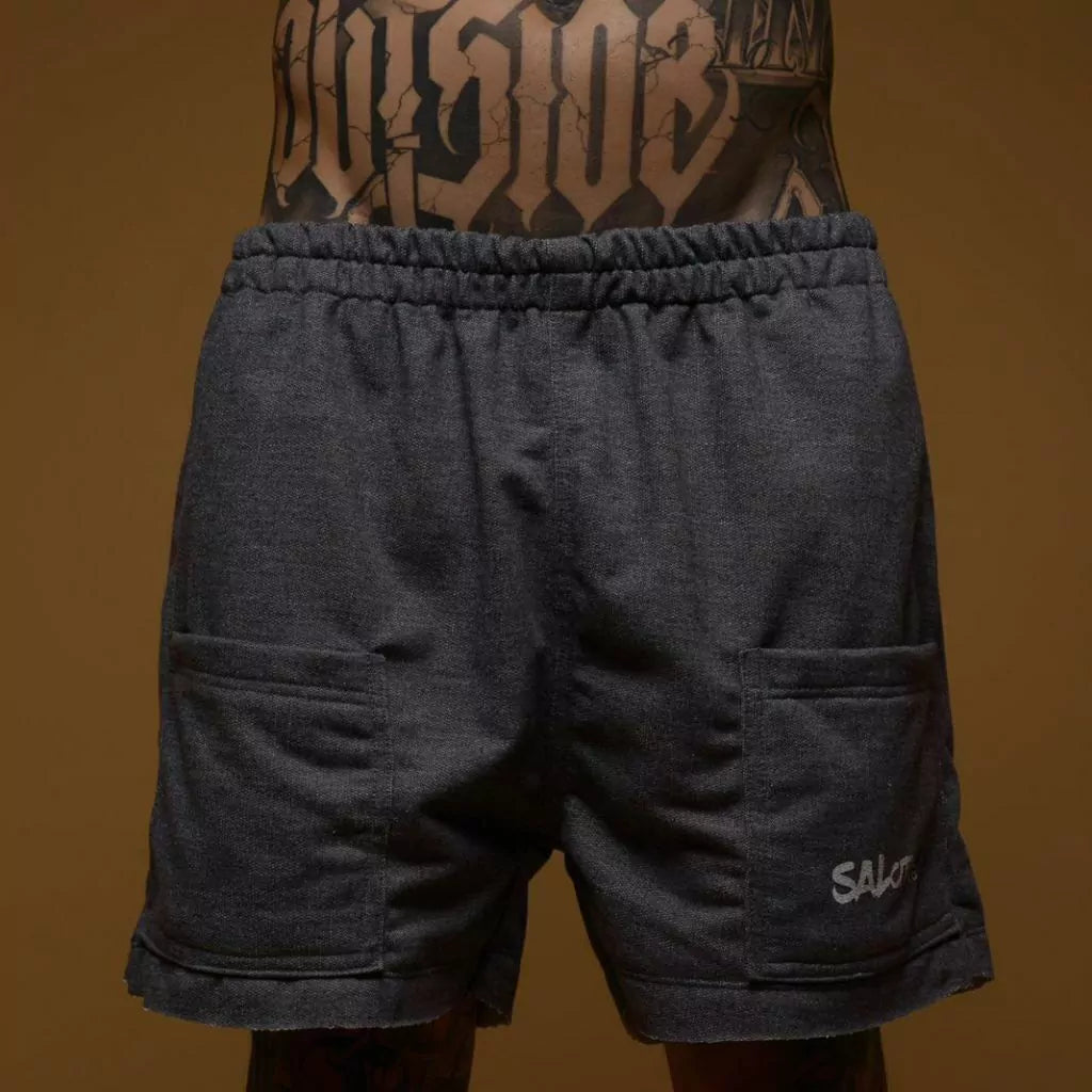 Short moletom bolso frontal