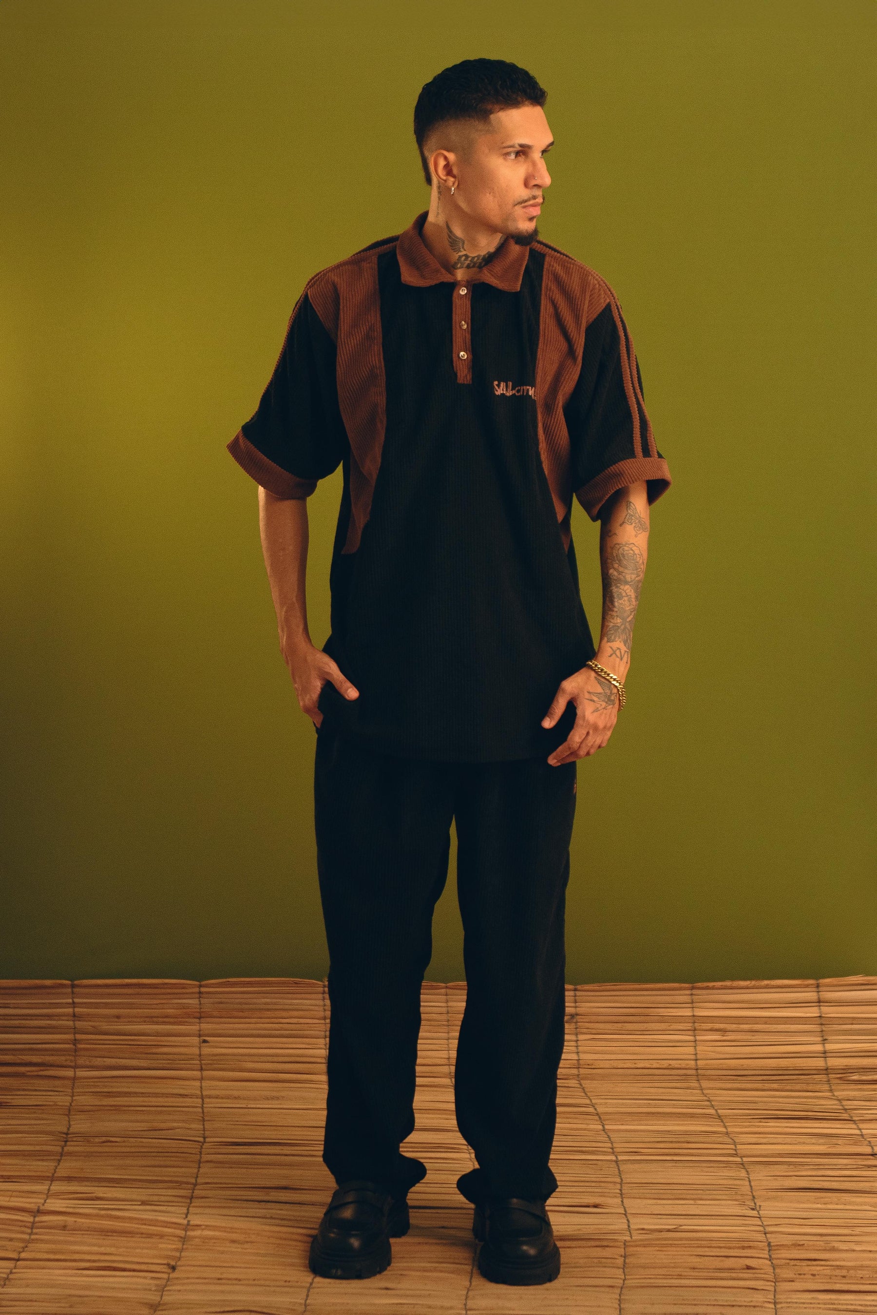 Conjunto polo cotelê