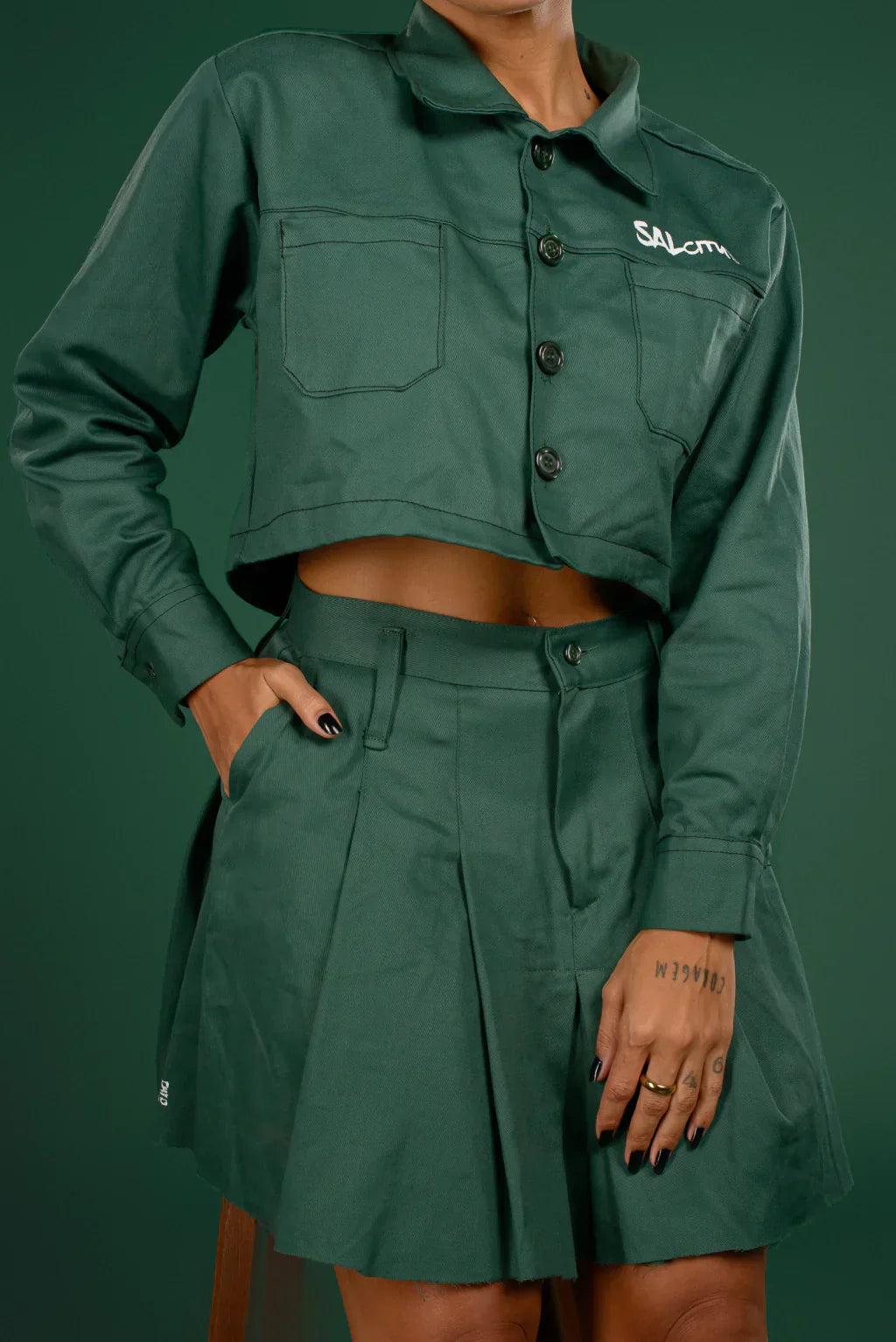 Conjunto brim pespontado