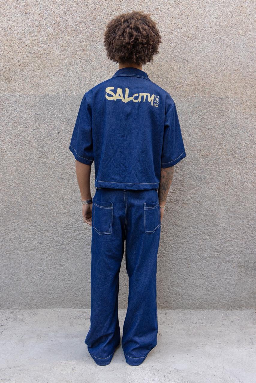 Calça jeans wide Milano