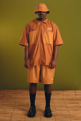 Camisa zíper couro ecológico