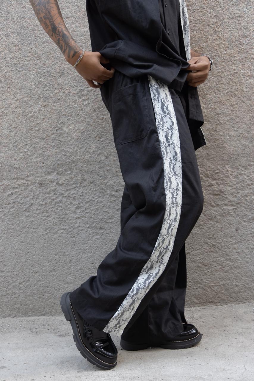Calça camada rendas milano