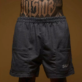 Short moletom bolso frontal