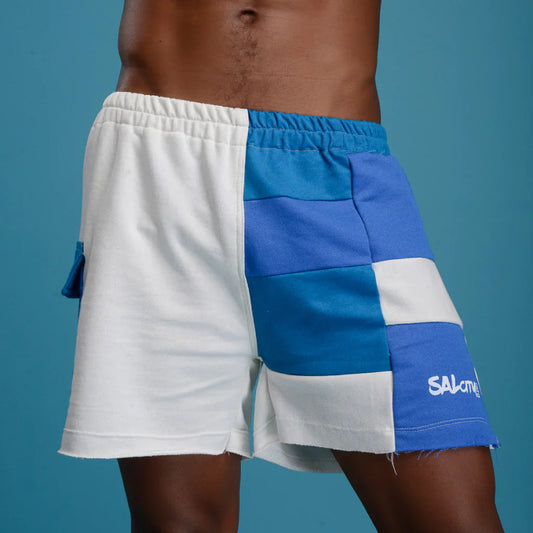 Short Moletom Patchwork