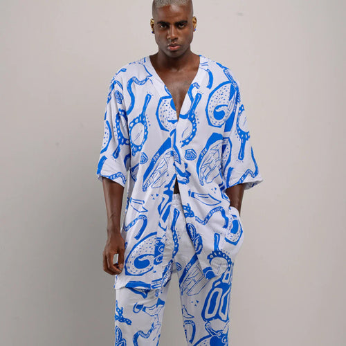 Conjunto Calça e Kimono Yemanja
