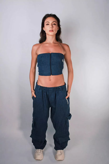 Top zíper jeans