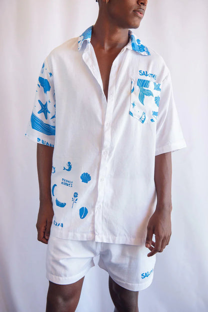 Camisa de botão linho