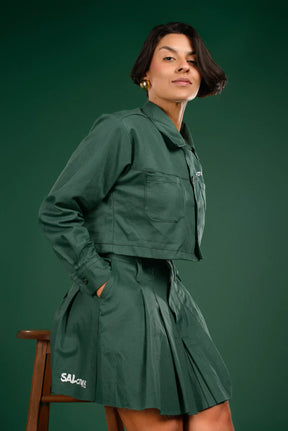 Jaqueta brim pespontado