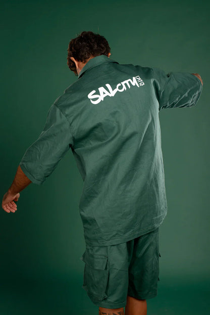 Camisa brim pespontado