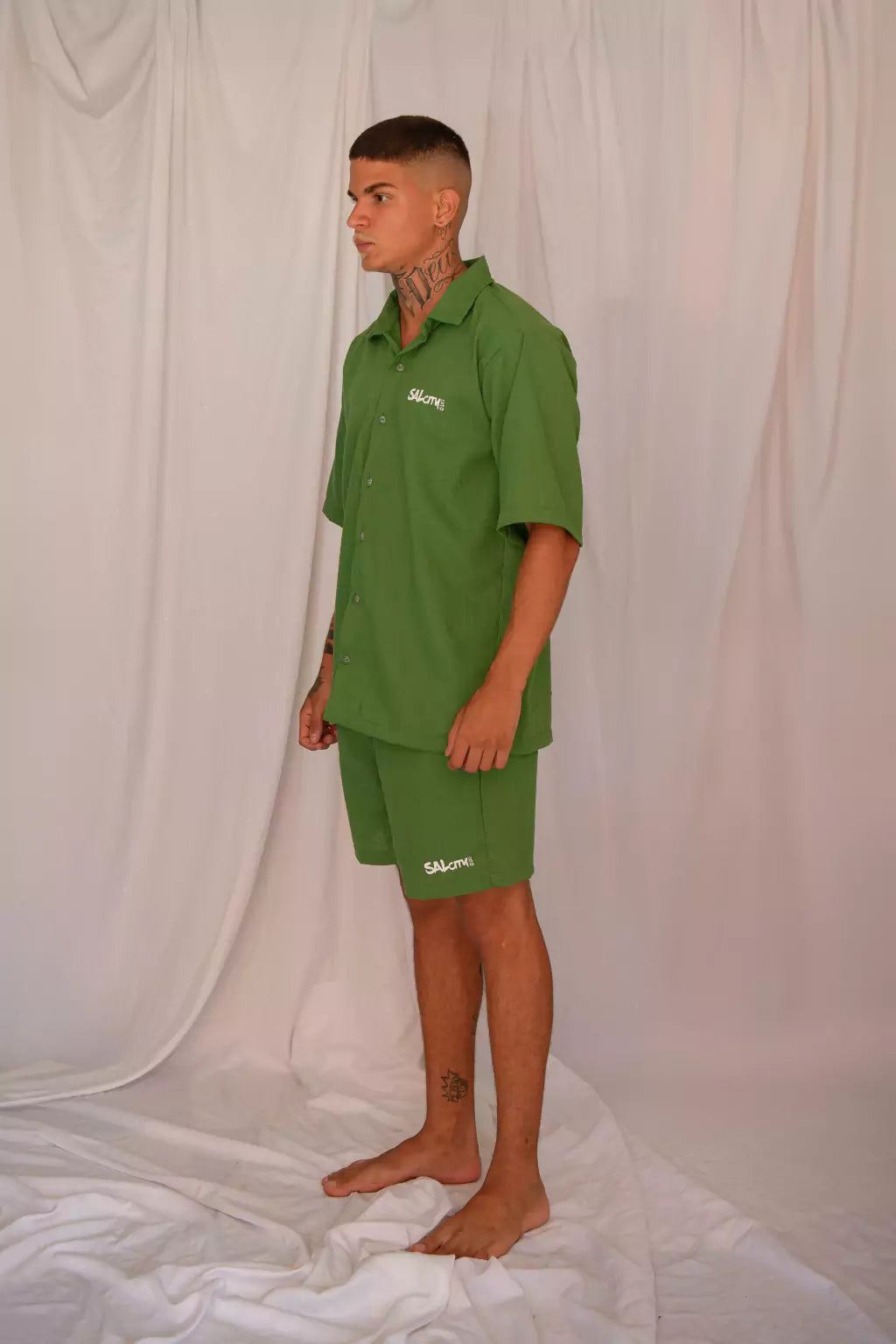 Camisa de botão linho