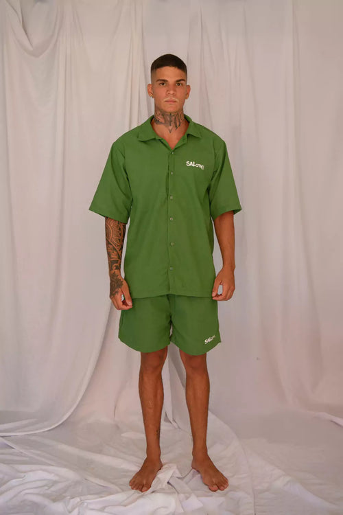 Camisa de botão linho